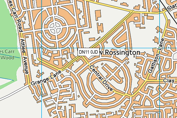 DN11 0JD map - OS VectorMap District (Ordnance Survey)