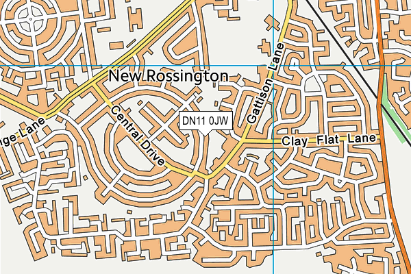 DN11 0JW map - OS VectorMap District (Ordnance Survey)