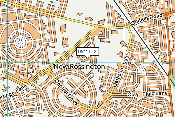 DN11 0LX map - OS VectorMap District (Ordnance Survey)