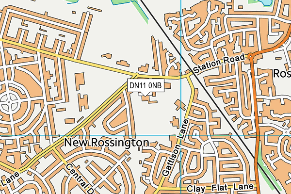 DN11 0NB map - OS VectorMap District (Ordnance Survey)