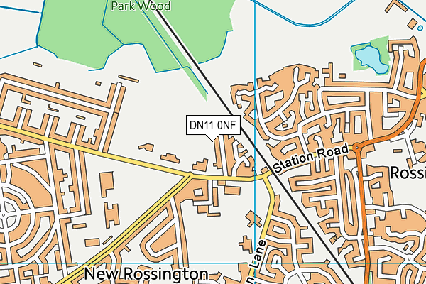 DN11 0NF map - OS VectorMap District (Ordnance Survey)