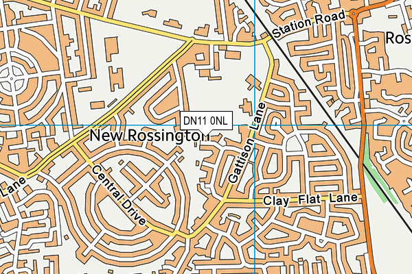 DN11 0NL map - OS VectorMap District (Ordnance Survey)