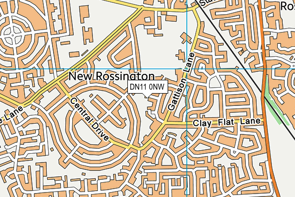 DN11 0NW map - OS VectorMap District (Ordnance Survey)