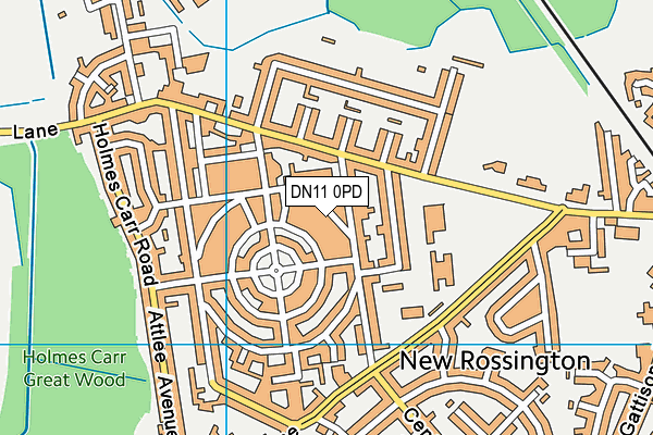 DN11 0PD map - OS VectorMap District (Ordnance Survey)