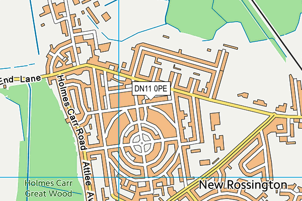 DN11 0PE map - OS VectorMap District (Ordnance Survey)