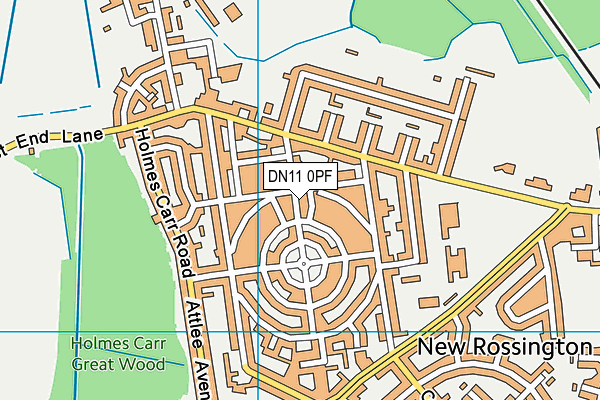 DN11 0PF map - OS VectorMap District (Ordnance Survey)