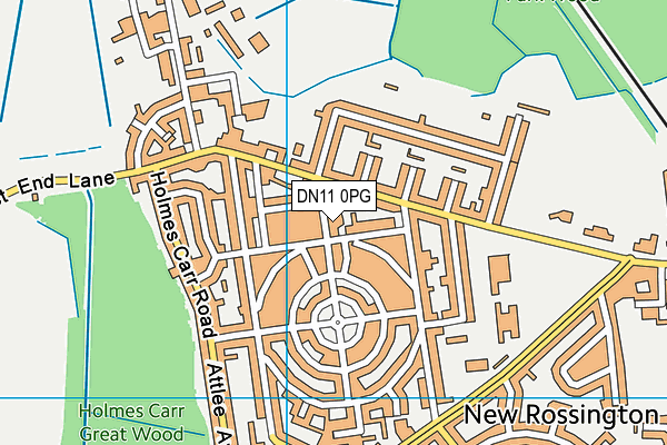 Rossington Health And Fitness Club (Closed) map (DN11 0PG) - OS VectorMap District (Ordnance Survey)