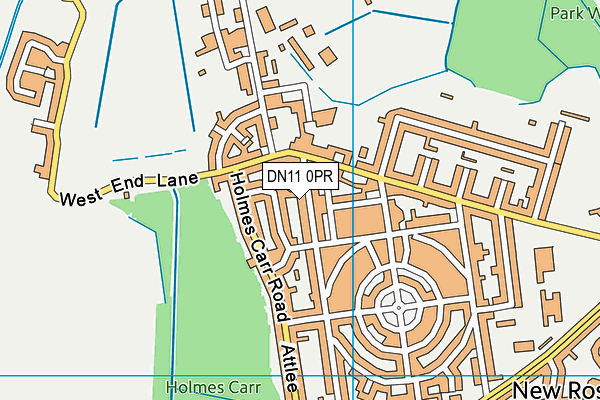 DN11 0PR map - OS VectorMap District (Ordnance Survey)