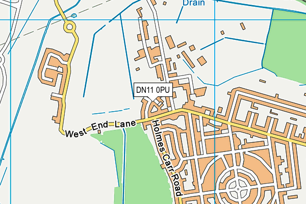 DN11 0PU map - OS VectorMap District (Ordnance Survey)