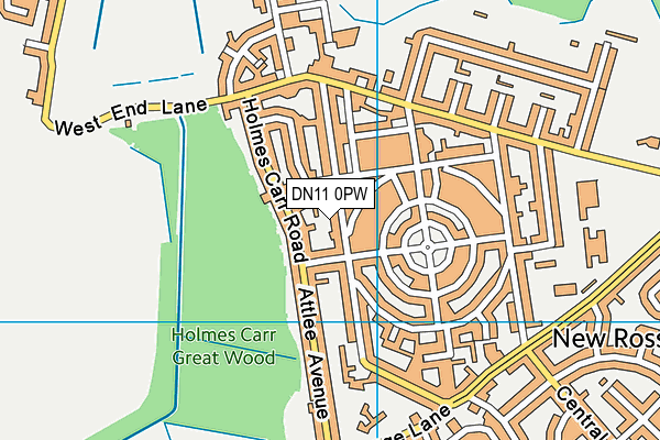 DN11 0PW map - OS VectorMap District (Ordnance Survey)