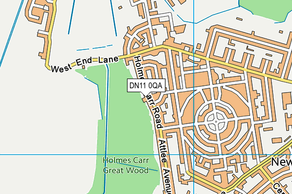 DN11 0QA map - OS VectorMap District (Ordnance Survey)