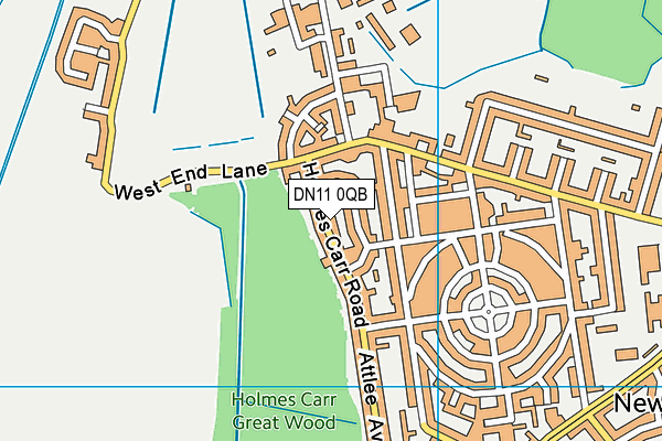 DN11 0QB map - OS VectorMap District (Ordnance Survey)