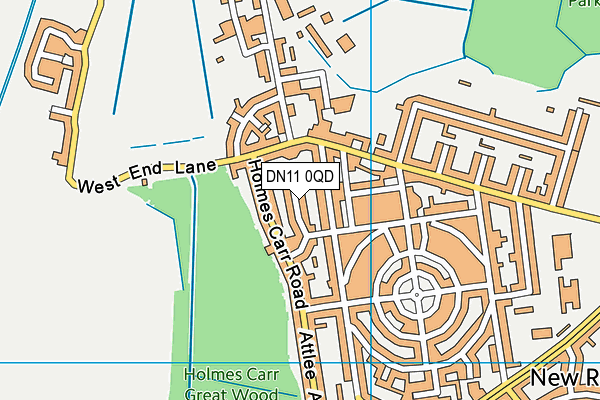 DN11 0QD map - OS VectorMap District (Ordnance Survey)
