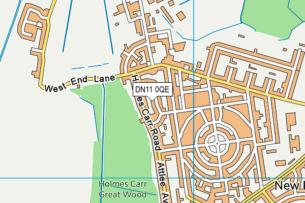 DN11 0QE map - OS VectorMap District (Ordnance Survey)