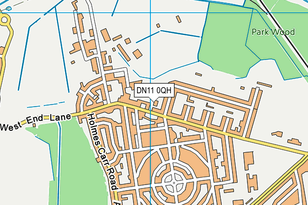 DN11 0QH map - OS VectorMap District (Ordnance Survey)