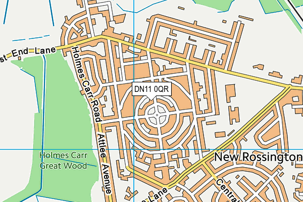 DN11 0QR map - OS VectorMap District (Ordnance Survey)