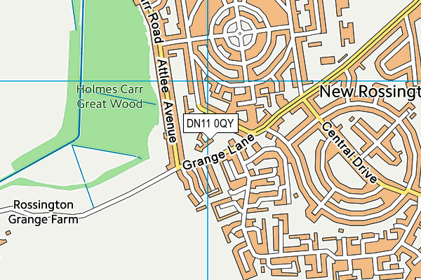 Grange Lane Infant Academy map (DN11 0QY) - OS VectorMap District (Ordnance Survey)