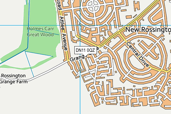 DN11 0QZ map - OS VectorMap District (Ordnance Survey)