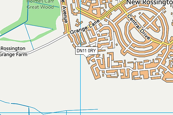 DN11 0RY map - OS VectorMap District (Ordnance Survey)