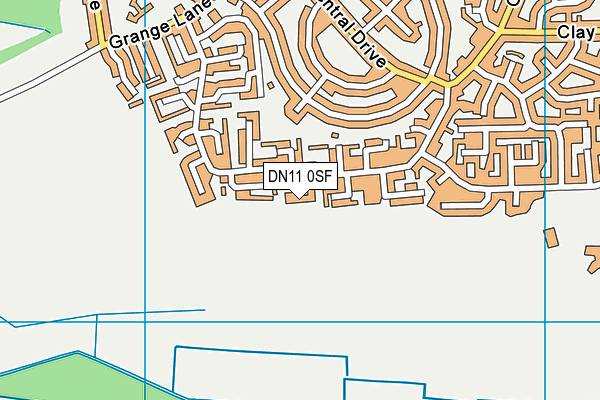 DN11 0SF map - OS VectorMap District (Ordnance Survey)