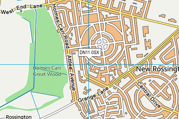 DN11 0SX map - OS VectorMap District (Ordnance Survey)