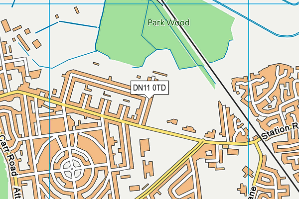 DN11 0TD map - OS VectorMap District (Ordnance Survey)