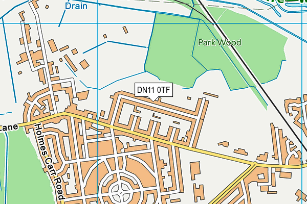 DN11 0TF map - OS VectorMap District (Ordnance Survey)