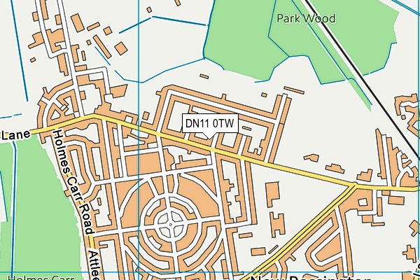 DN11 0TW map - OS VectorMap District (Ordnance Survey)