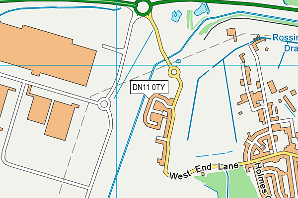 DN11 0TY map - OS VectorMap District (Ordnance Survey)