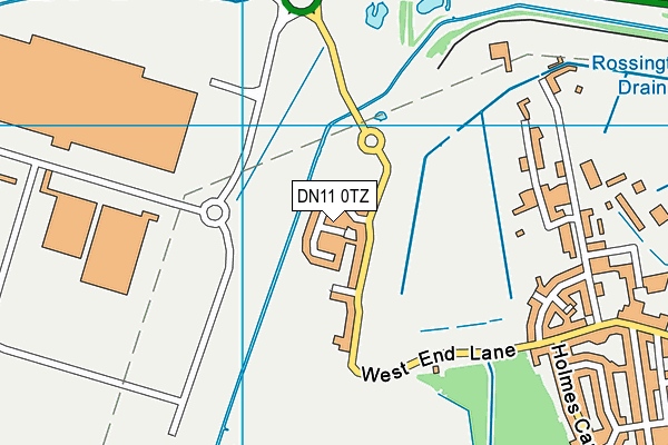 DN11 0TZ map - OS VectorMap District (Ordnance Survey)