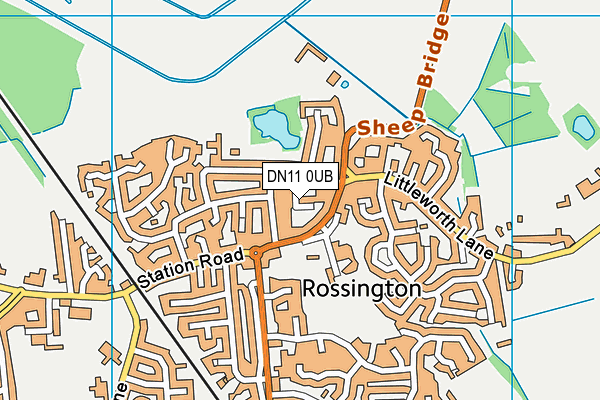DN11 0UB map - OS VectorMap District (Ordnance Survey)
