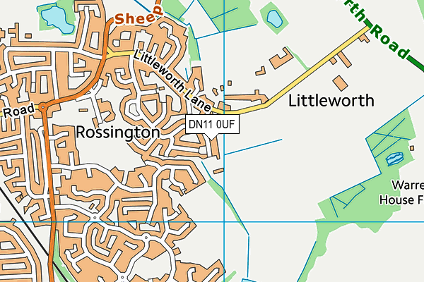 DN11 0UF map - OS VectorMap District (Ordnance Survey)