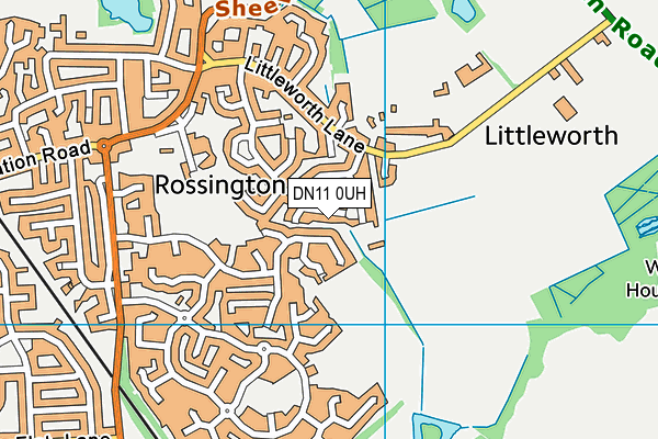 DN11 0UH map - OS VectorMap District (Ordnance Survey)