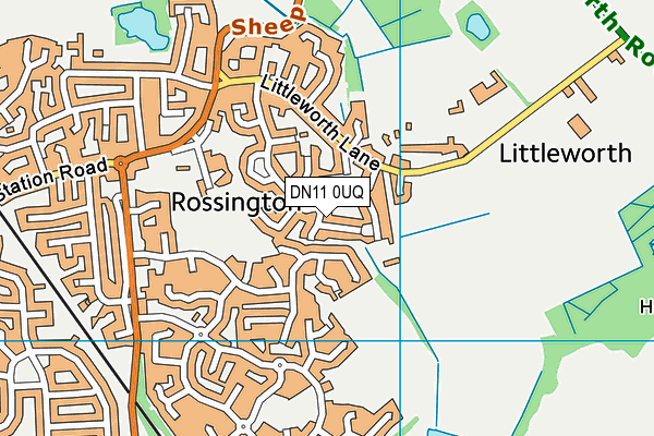 DN11 0UQ map - OS VectorMap District (Ordnance Survey)