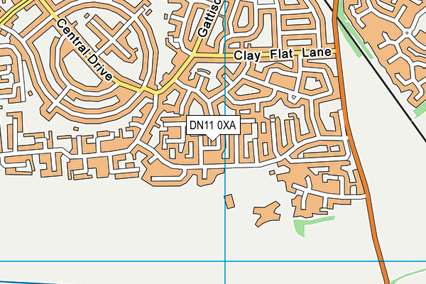 DN11 0XA map - OS VectorMap District (Ordnance Survey)