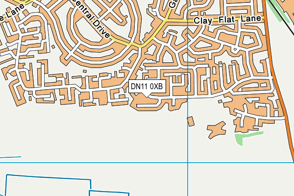 DN11 0XB map - OS VectorMap District (Ordnance Survey)