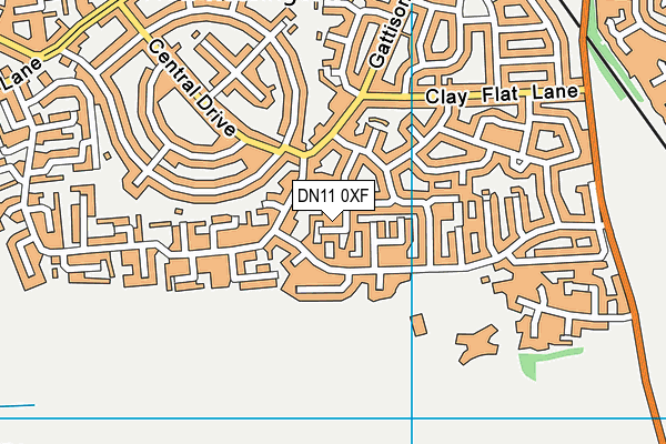 DN11 0XF map - OS VectorMap District (Ordnance Survey)