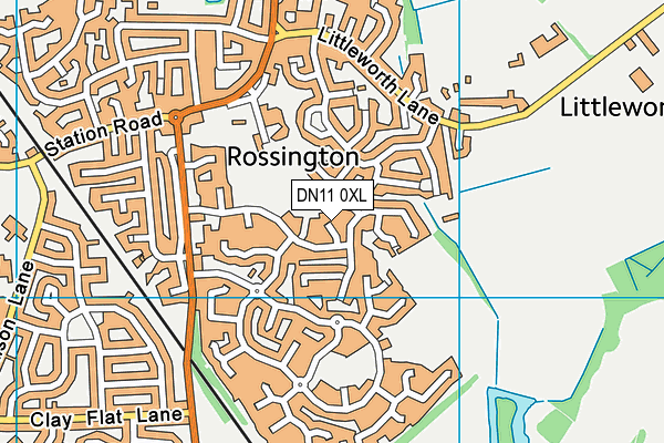 DN11 0XL map - OS VectorMap District (Ordnance Survey)