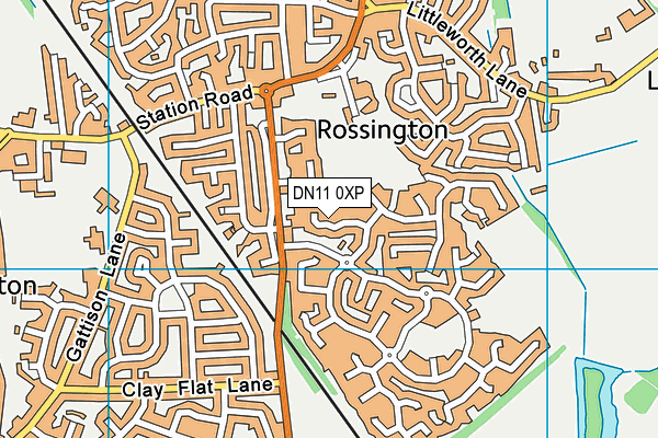 DN11 0XP map - OS VectorMap District (Ordnance Survey)