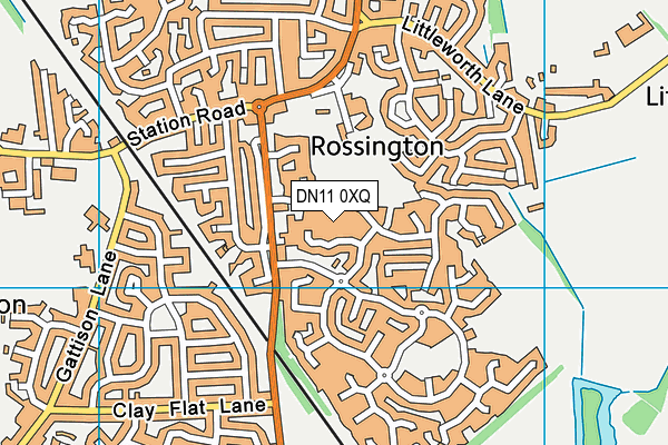 DN11 0XQ map - OS VectorMap District (Ordnance Survey)