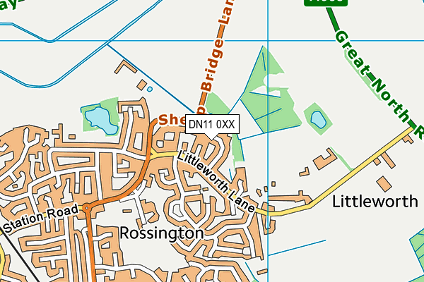 DN11 0XX map - OS VectorMap District (Ordnance Survey)