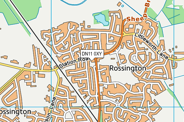 DN11 0XY map - OS VectorMap District (Ordnance Survey)