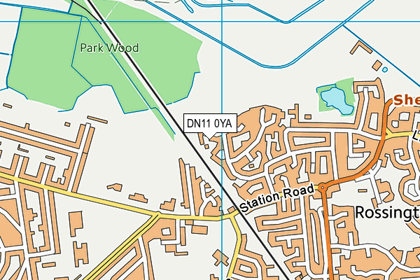 DN11 0YA map - OS VectorMap District (Ordnance Survey)