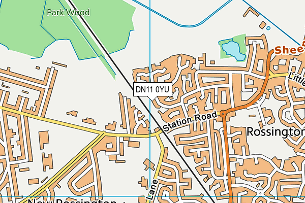 DN11 0YU map - OS VectorMap District (Ordnance Survey)