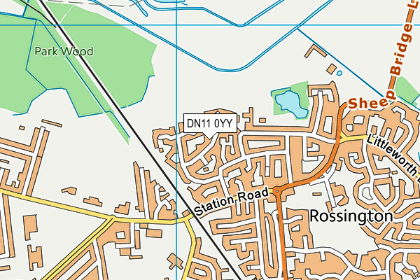 DN11 0YY map - OS VectorMap District (Ordnance Survey)