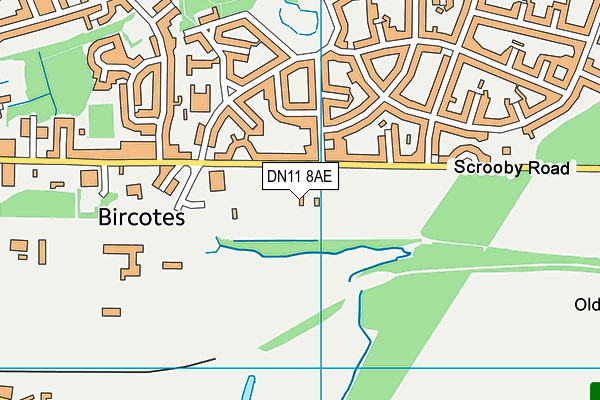 Bircotes And Harworth Sports And Social Club map (DN11 8AE) - OS VectorMap District (Ordnance Survey)