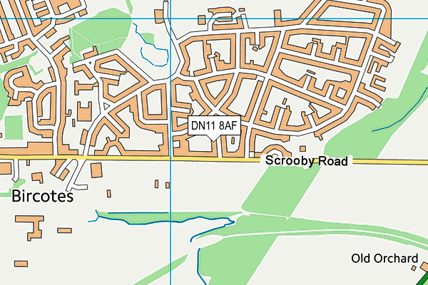 DN11 8AF map - OS VectorMap District (Ordnance Survey)