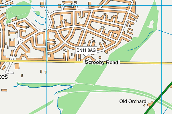 DN11 8AG map - OS VectorMap District (Ordnance Survey)