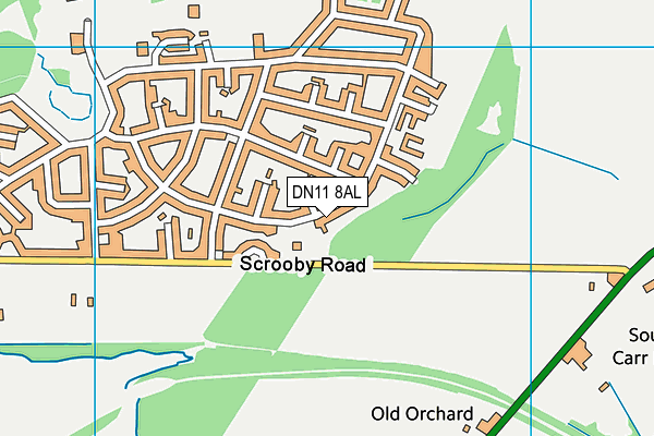 DN11 8AL map - OS VectorMap District (Ordnance Survey)