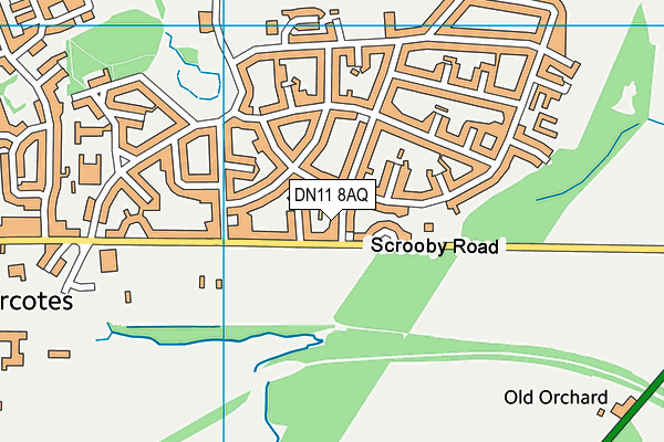 DN11 8AQ map - OS VectorMap District (Ordnance Survey)